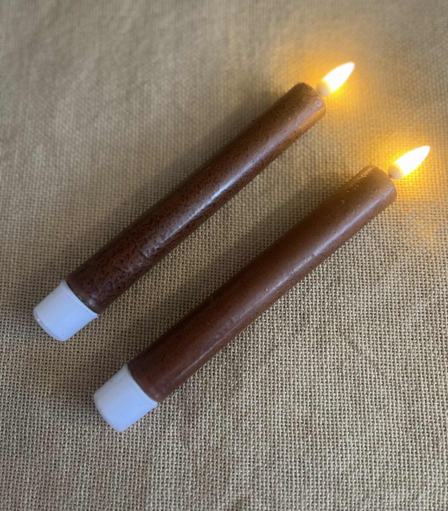 Bronze Wax Dipped LED Taper with Timer