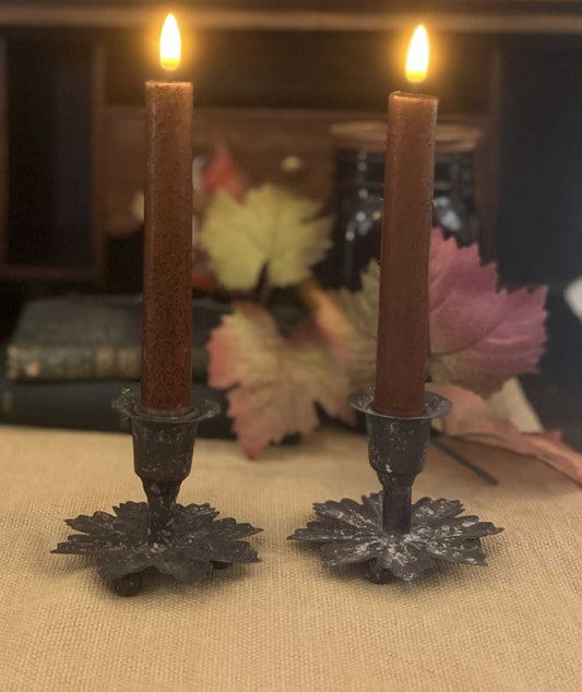 Bronze Wax Dipped LED Taper with Timer